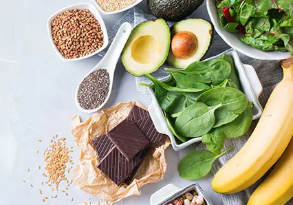 Ausgewogene Ernährung gegen Magnesiummangel
