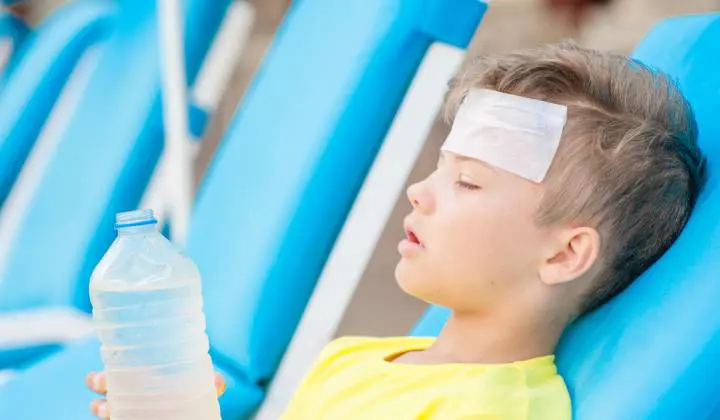 Child suffering from dehydration